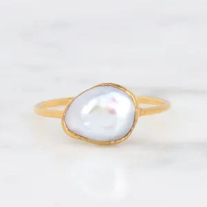 Large Raw Pearl Ring