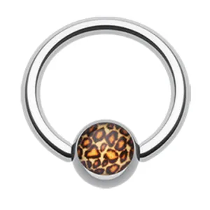 Leopard Print Captive Belly Ring