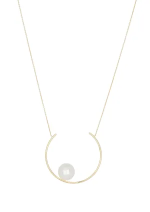 Luna Gold Pearl Necklace