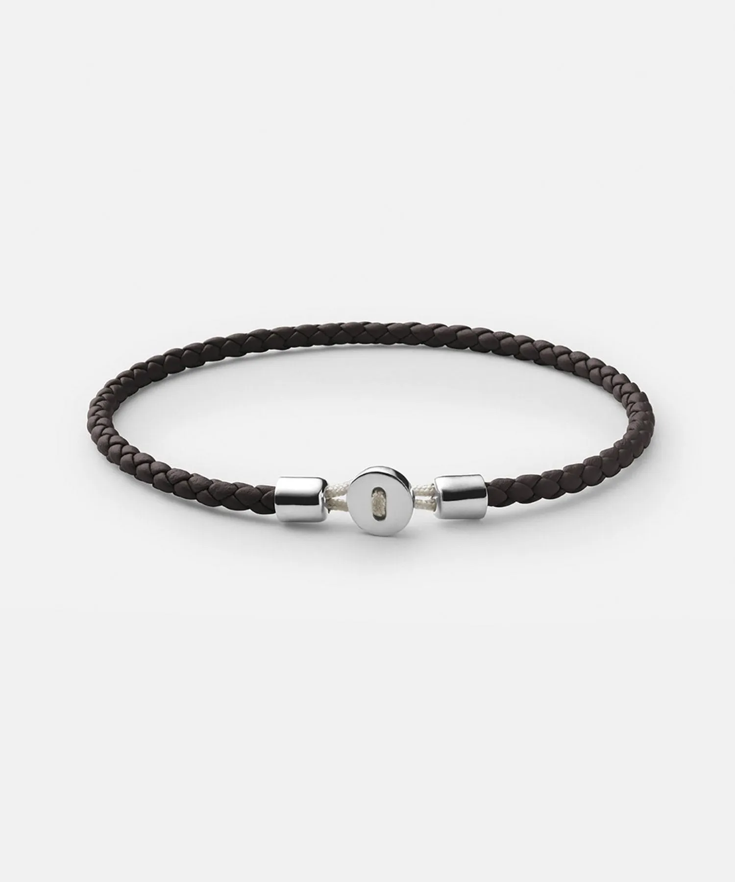 Miansai Nexus Sterling Silver Leather Bracelet in Brown