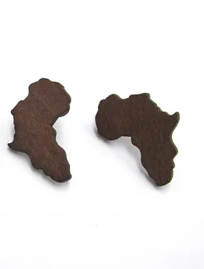 Mini Map of Africa Stud Earrings | Africa shaped | African | Natural hair | Afrocentric | jewelry