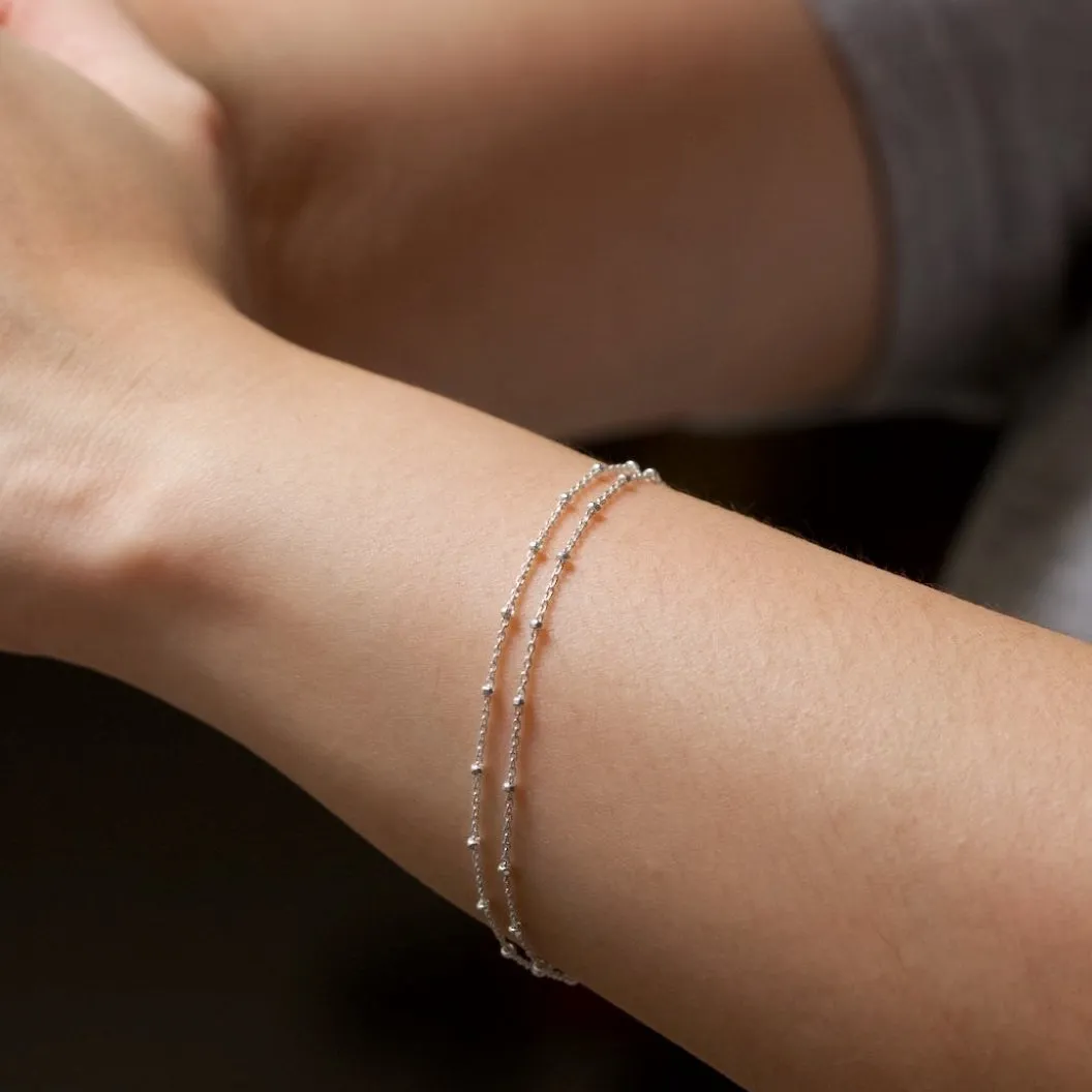 Minimal Satellite Chain Bracelet