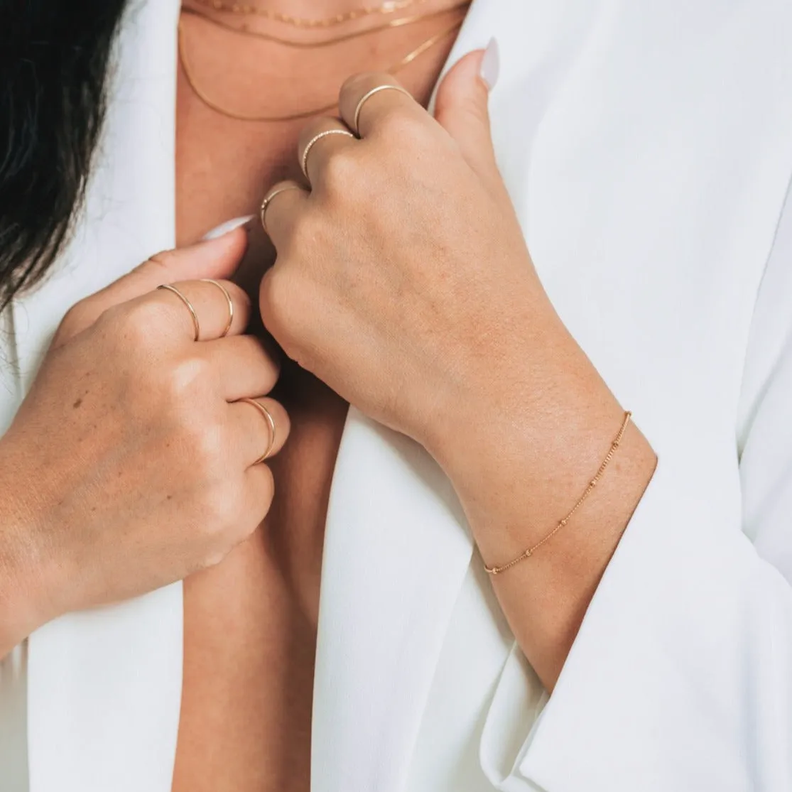 Minimal Satellite Chain Bracelet