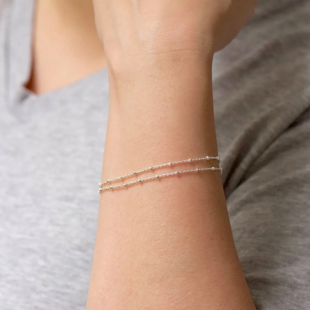 Minimal Satellite Chain Bracelet