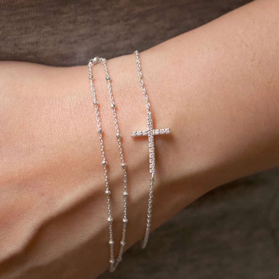 Minimal Satellite Chain Bracelet