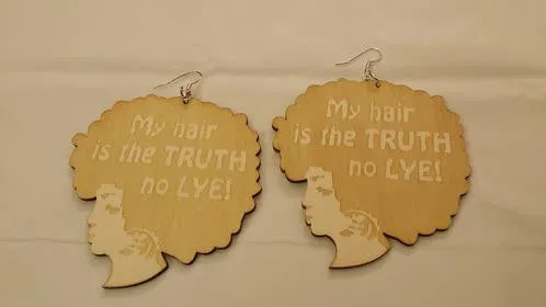 My Hair Is The Truth No Lye Earrings | Natural hair earrings | Afrocentric | jewelry | accessories