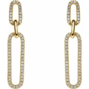 Natural Diamond Link Earrings