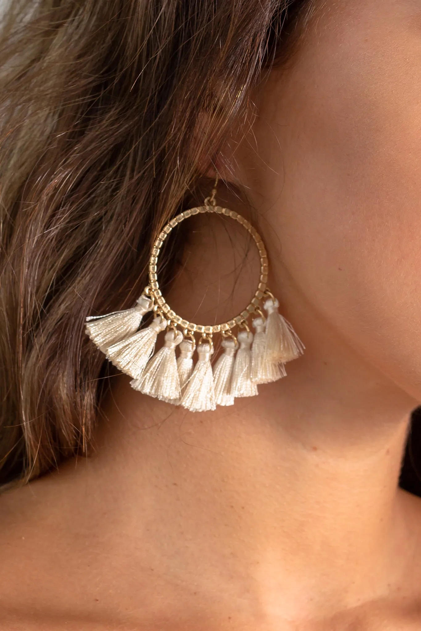 Natural Tassel Earrings