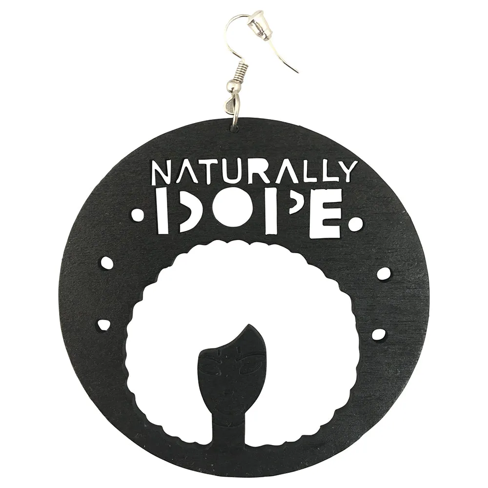 Naturally Dope Earrings (afro) | Natural hair earrings | Afrocentric earring | jewelry | accessories