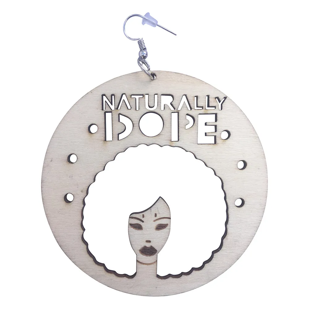 Naturally Dope Earrings (afro) | Natural hair earrings | Afrocentric earring | jewelry | accessories