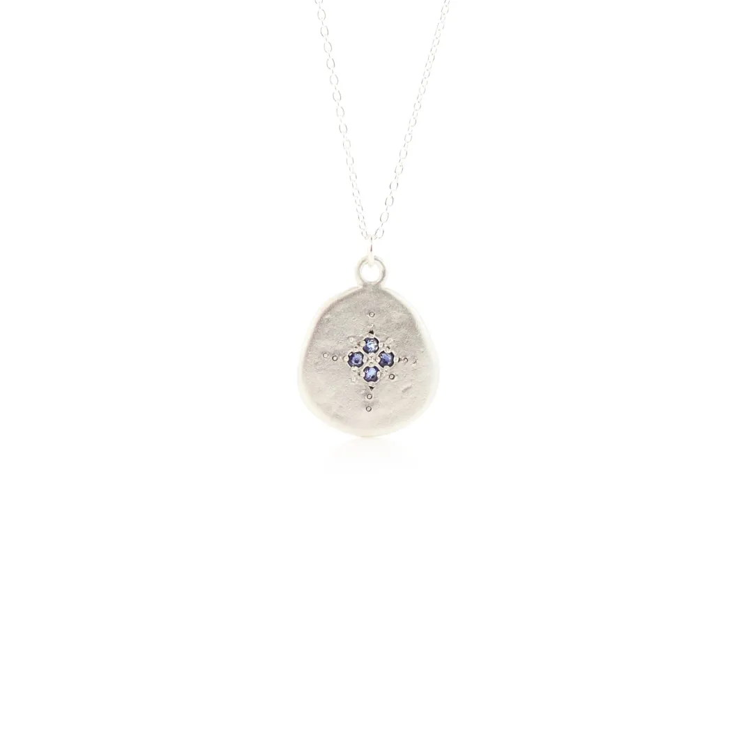 Organic Four Star Pendant with Sapphires