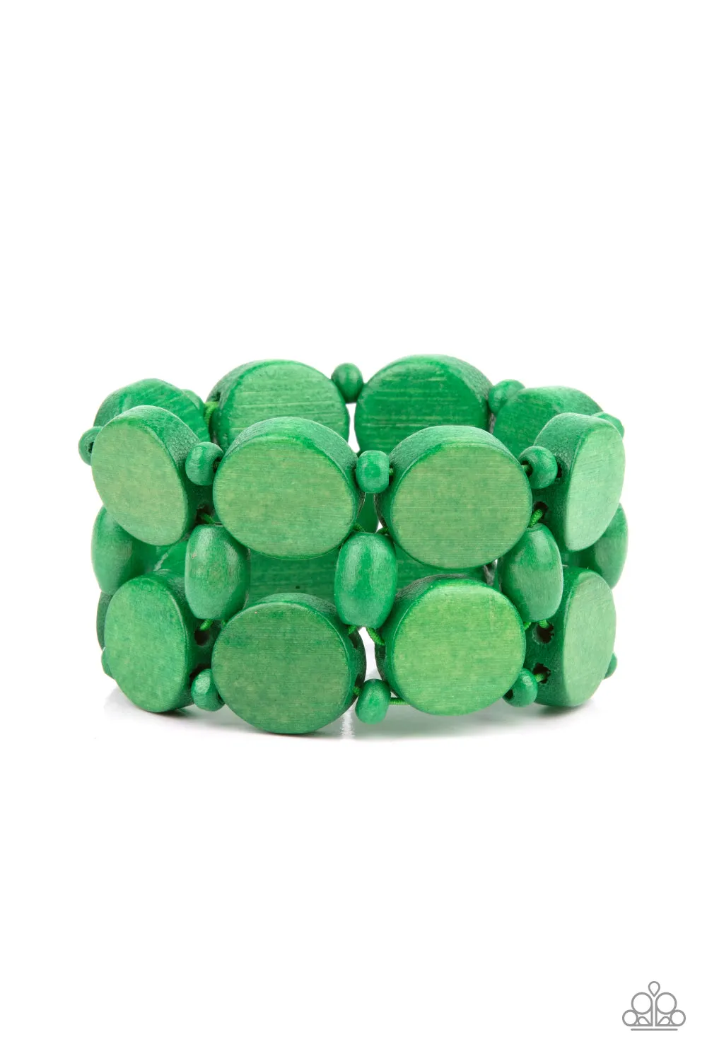 Paparazzi Beach Bravado - Green Bracelet