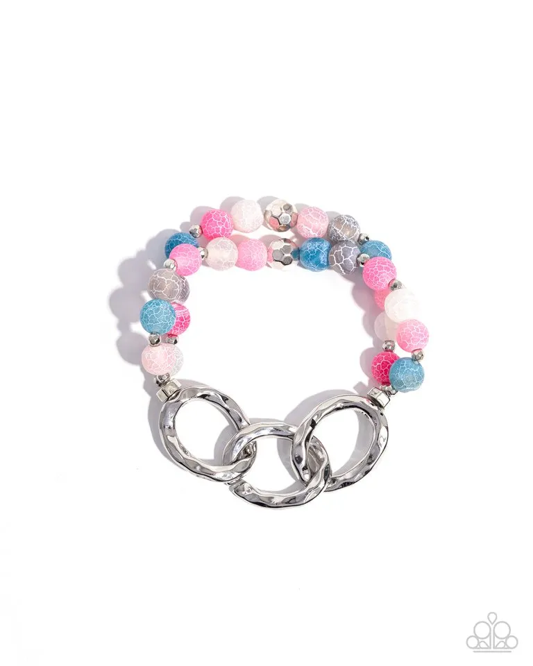 Paparazzi Bracelet ~ Hammered Haven - Pink