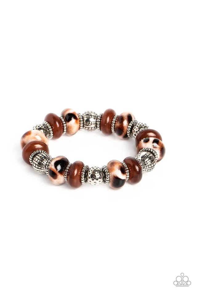 Paparazzi Bracelet ~ Warped Wayfarer - Brown