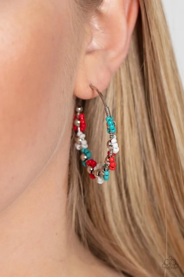 Paparazzi Earring ~ Growth Spurt - Red