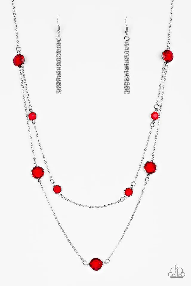 Paparazzi Necklace ~ Raise Your Glass - Red