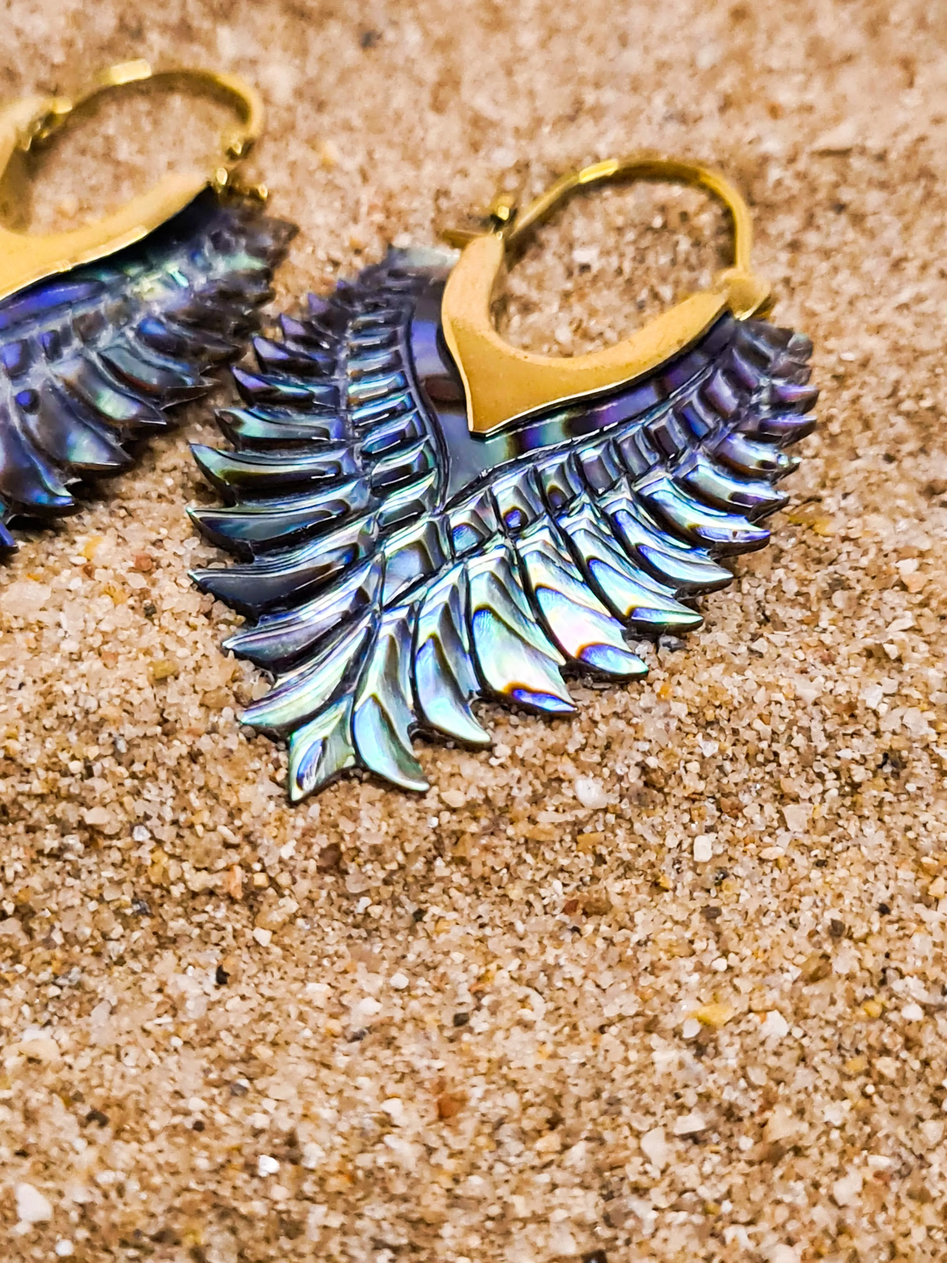 Paua Shield Earrings