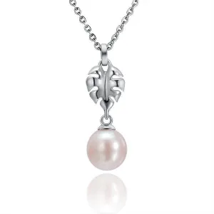 Pearl Alocacia Leaf Pendant