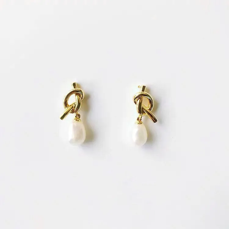 Pearl Knot Earrings