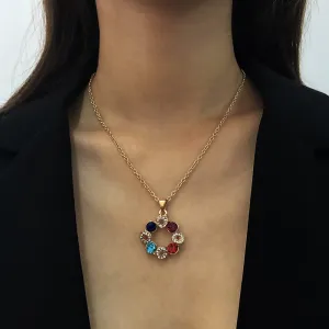 Pendant Christmas Multicolored Garland Delicate Clavicle Chain