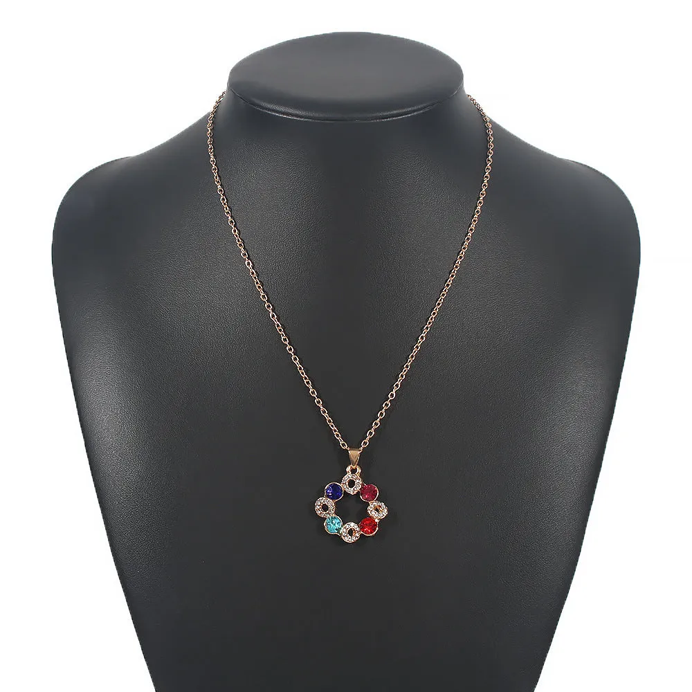 Pendant Christmas Multicolored Garland Delicate Clavicle Chain