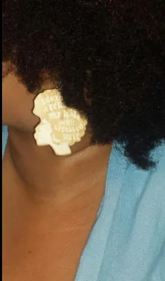 "I don't need a relaxer, my hair ain't stressed out" earrings | Natural Hair Earrings | Afrocentric