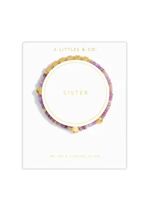 "Sister" Silver Stretch Bracelet