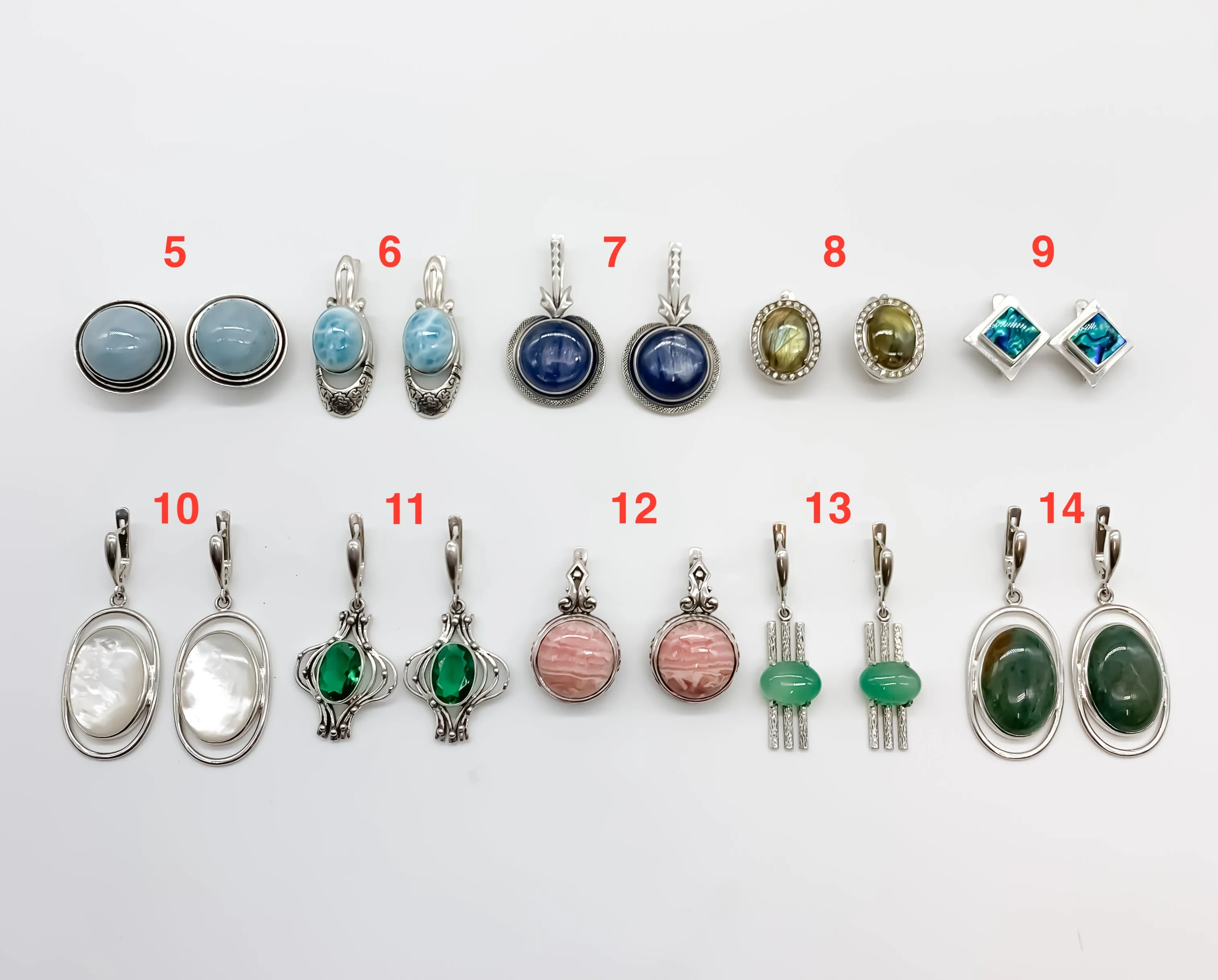 Rare Offer - Unique Gemstone Earrings, Statement Earrings, Large Stone Earrings, Heavy Earrings, Heirloom Silver Earrings