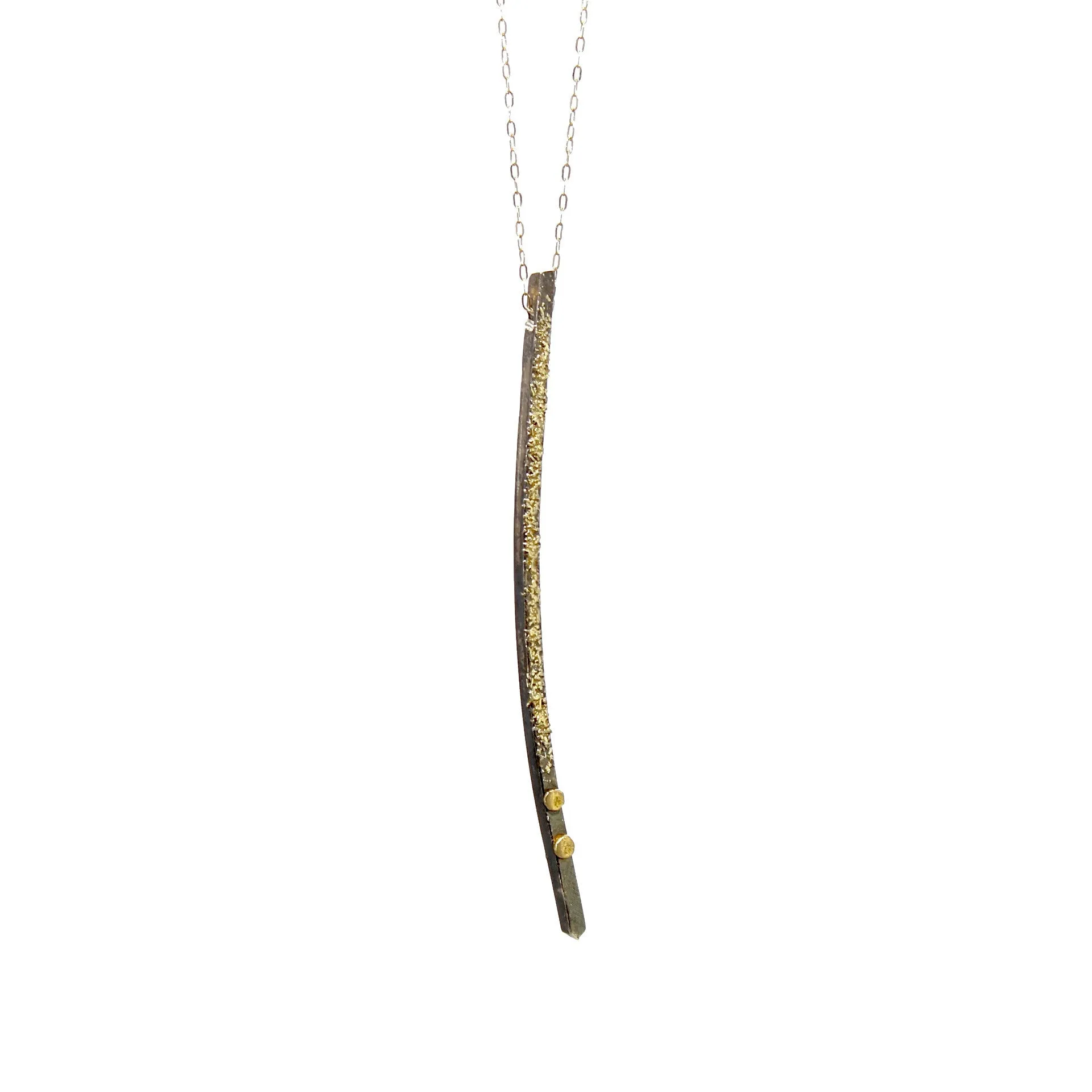 Recycled 18k Gold Slice Necklace by Kate Maller