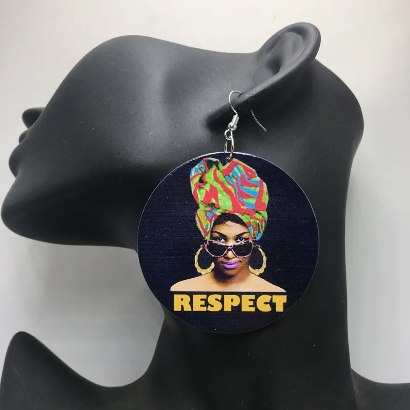 'Respect Yo Woman' Afrocentric Earrings | Afrocentric Earrings | Natural Hair Earrings | Afrocentric Jewelry