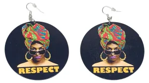 'Respect Yo Woman' Afrocentric Earrings | Afrocentric Earrings | Natural Hair Earrings | Afrocentric Jewelry