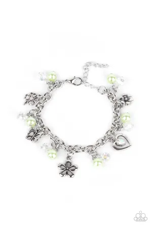 Retreat into Romance - Green Paparazzi Bracelet