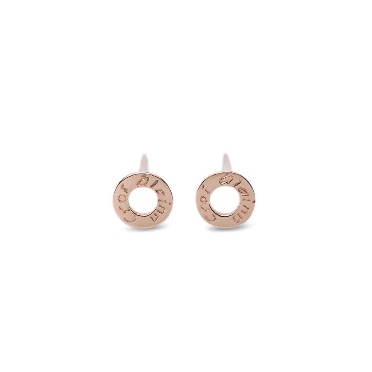 Rose Gold Croí álainn earstuds