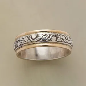 Silver And Gold Twining Vine Ring