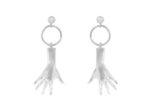 Silver Embrace Dangle Earrings