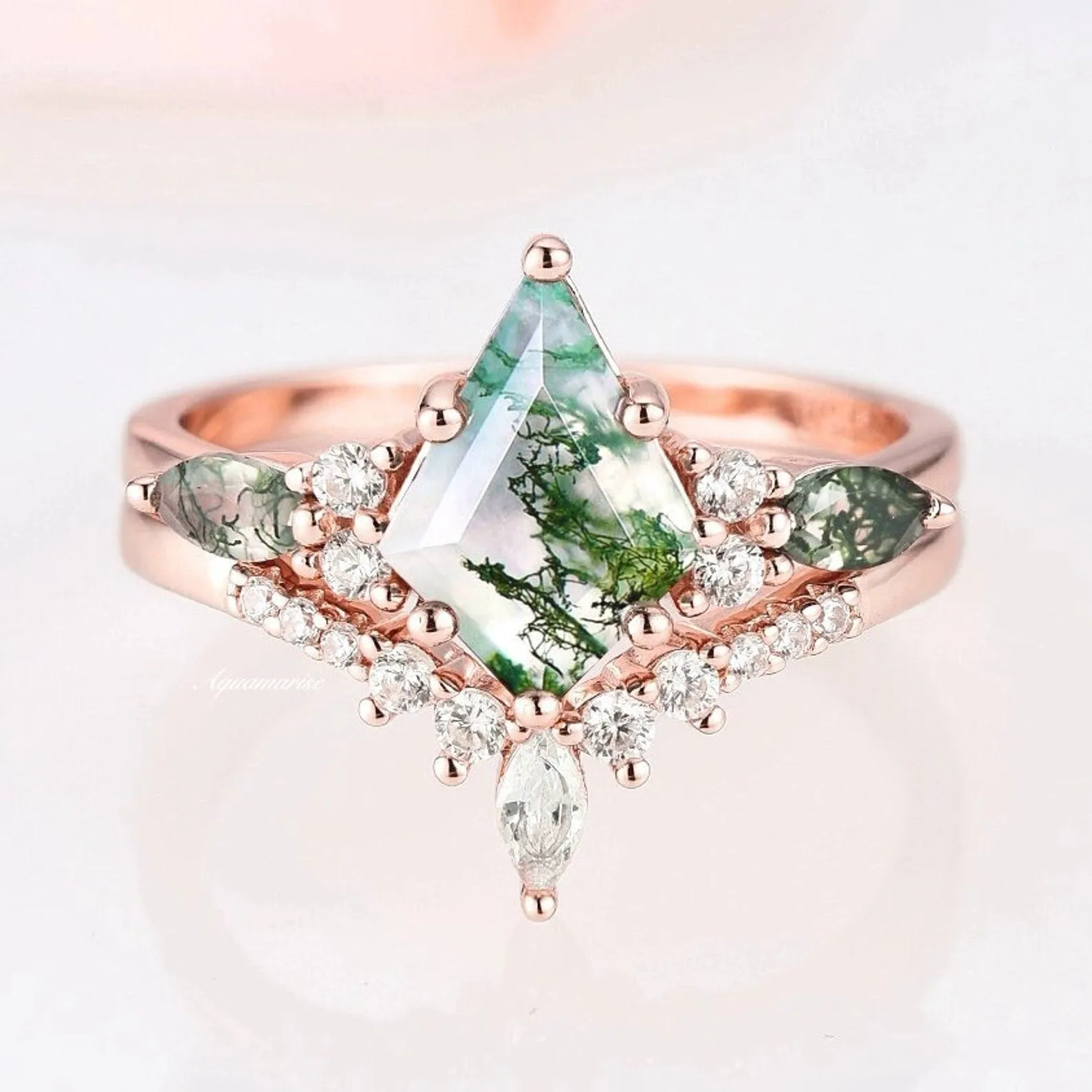 Skye Kite™  Moss Agate Couples Ring