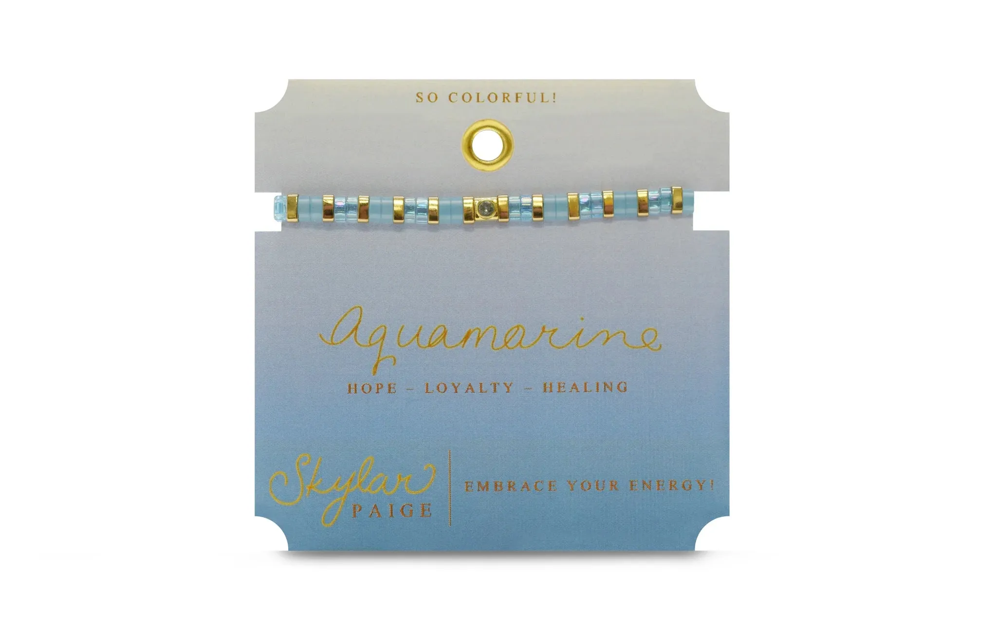 Skylar Paige - Aquamarine / March - So Colorful Tila Bracelet