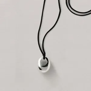 Sloping Pendant Necklace, Silver