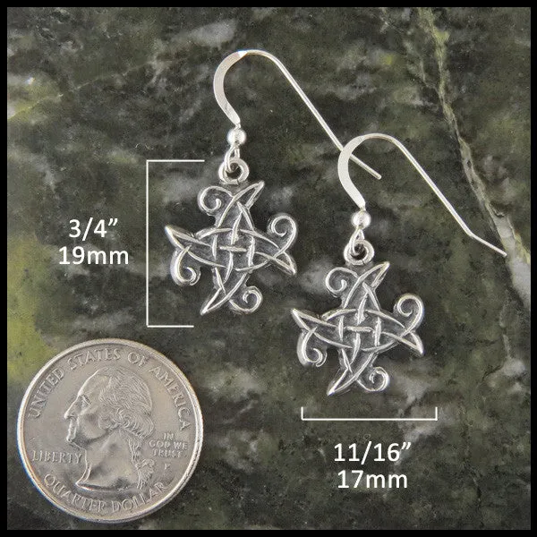 Spiral Celtic Knot Earrings in Silver