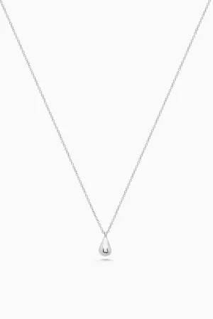 Tear Drop Necklace | Silver