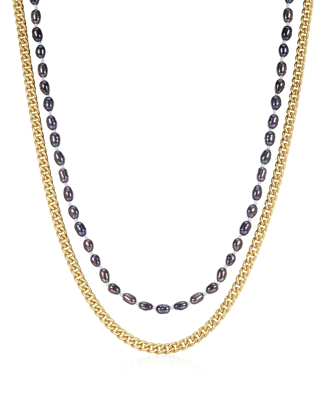 The Pearl Chain Necklace Set