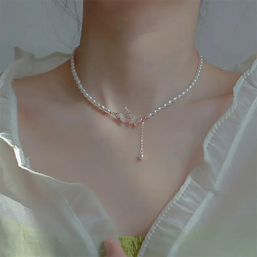 Treasure Pearl Delicate Zircon Necklace