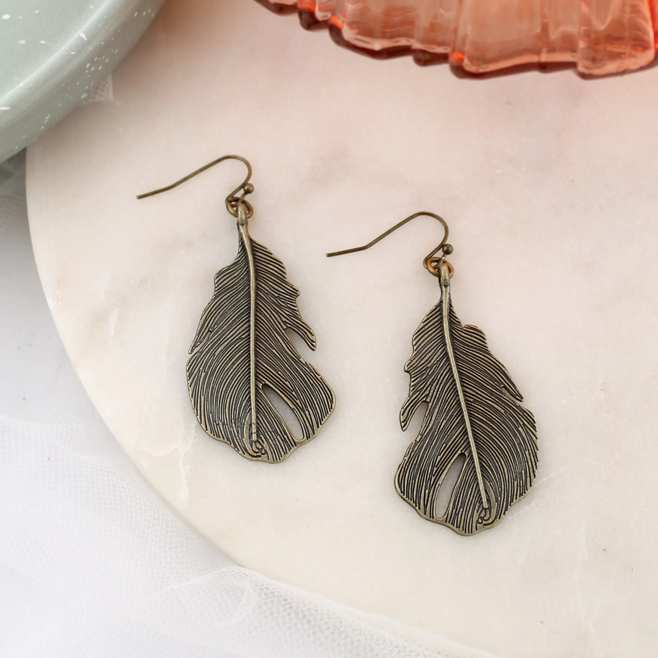 Vintage Feather Earrings