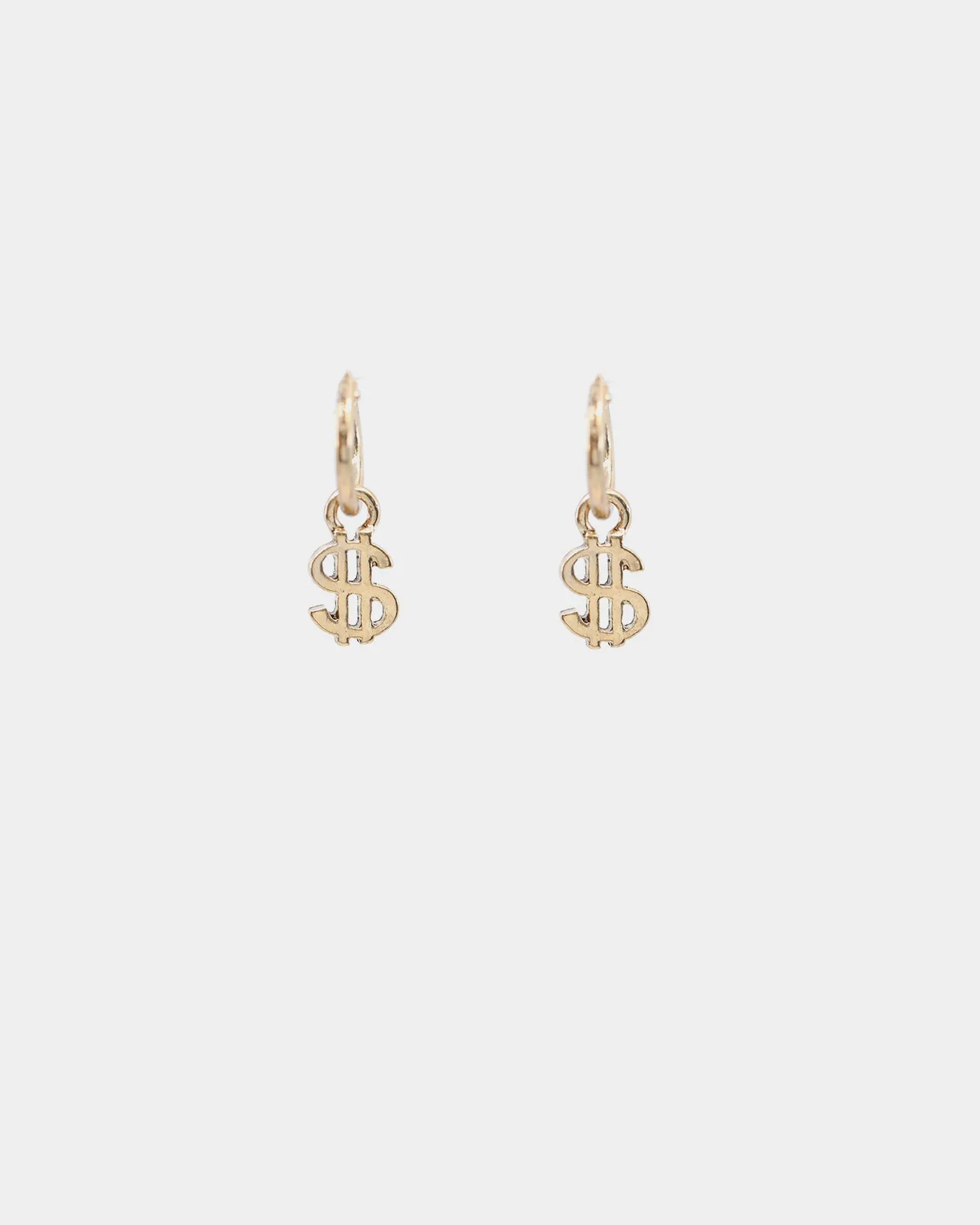 Wild for the Weekend Money Hoop Drop Earring Set Gold