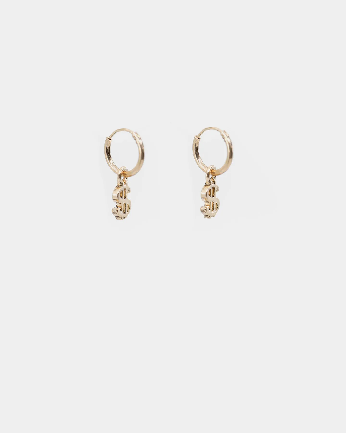 Wild for the Weekend Money Hoop Drop Earring Set Gold