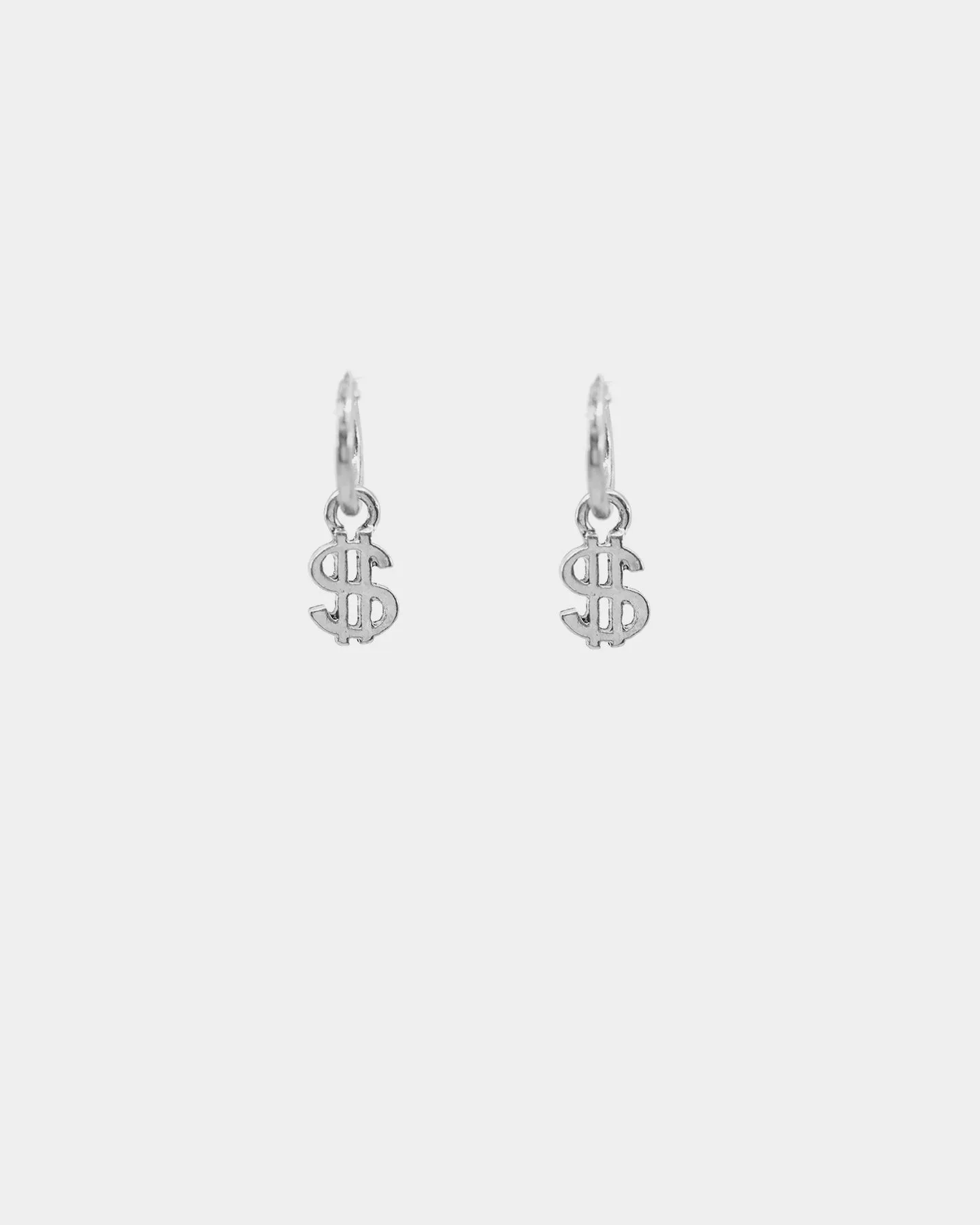 Wild for the Weekend Money Hoop Drop Earring Set Silver