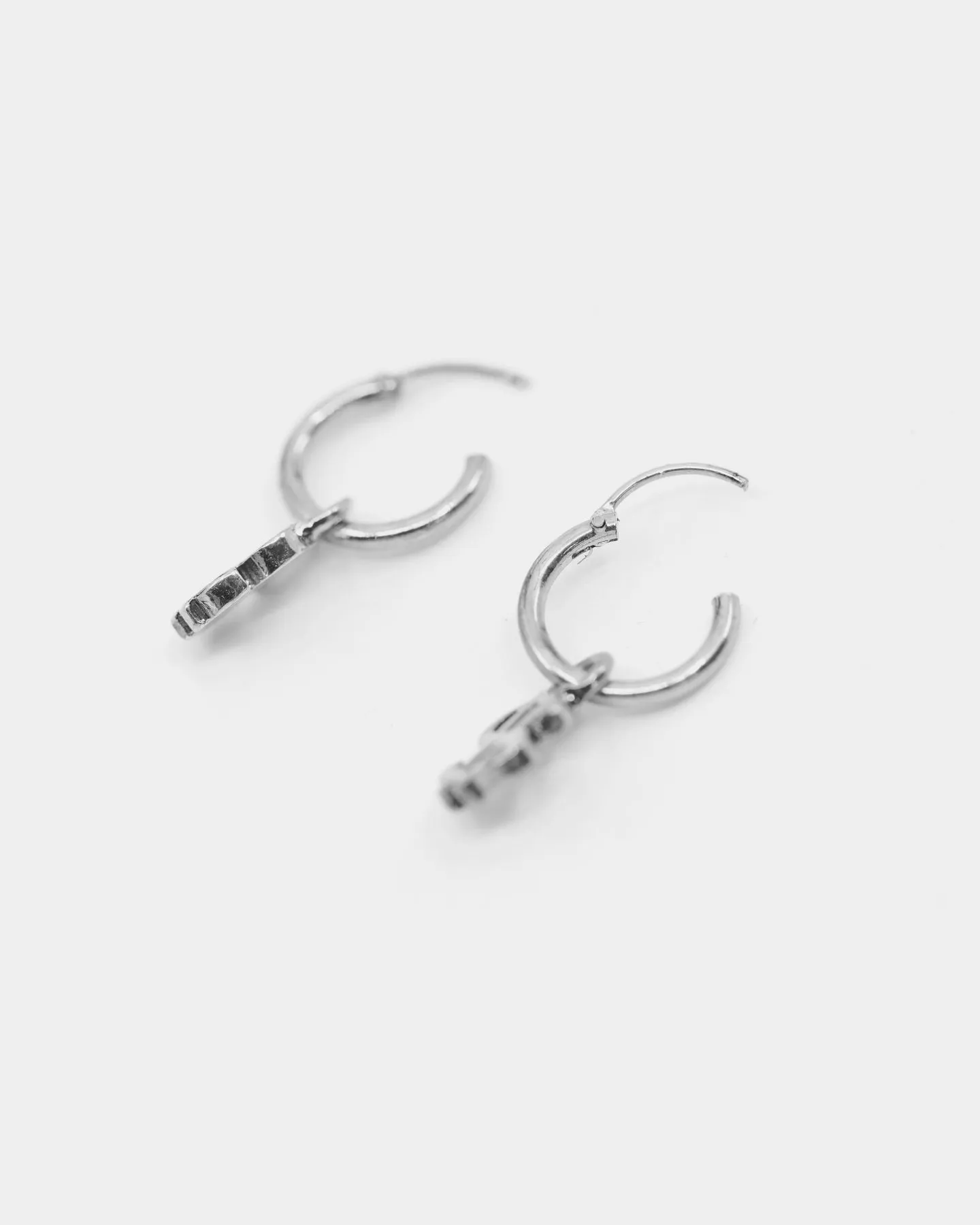 Wild for the Weekend Money Hoop Drop Earring Set Silver