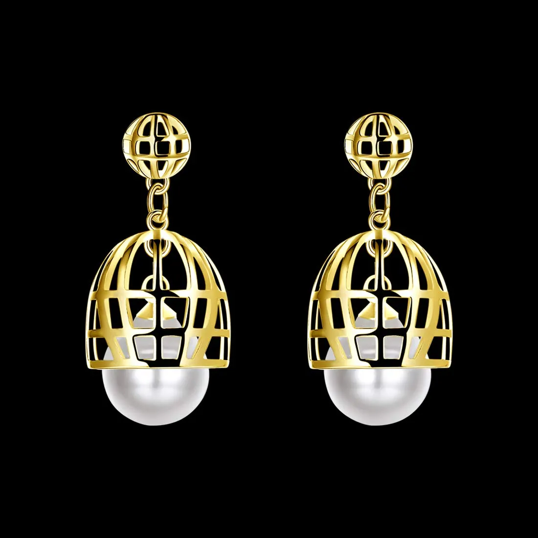 Yellow Chimes Innovative Golden Lamp Pearl Drop Earring for Women & Girls