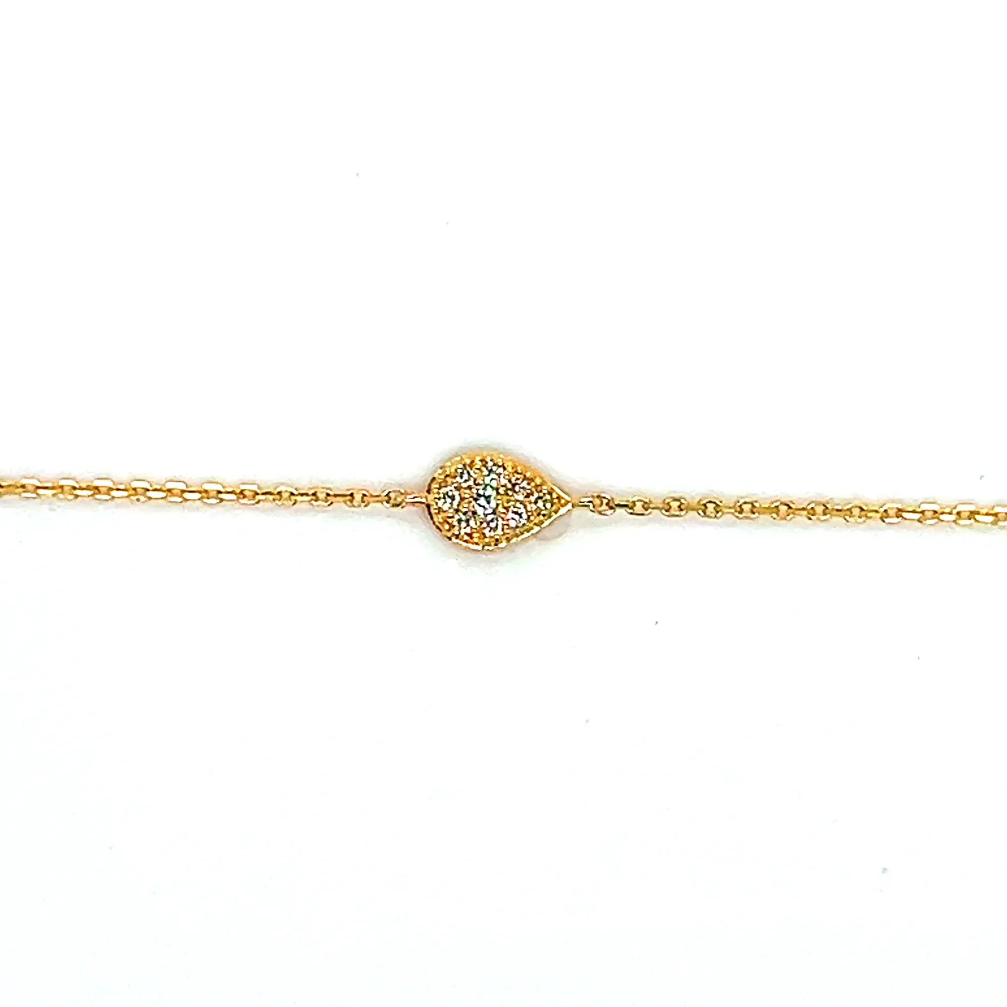 Yellow Gold Pear Diamond Bracelet