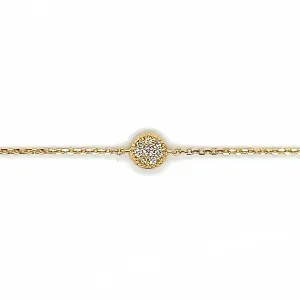 Yellow Gold Round Diamond Bracelet